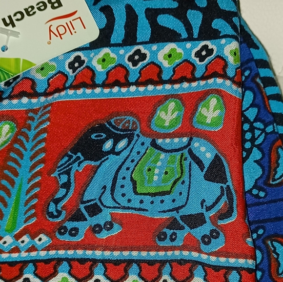 ELEPHANT TROPICAL PRINT FULL SIZE SARONG … - Picture 1 of 6